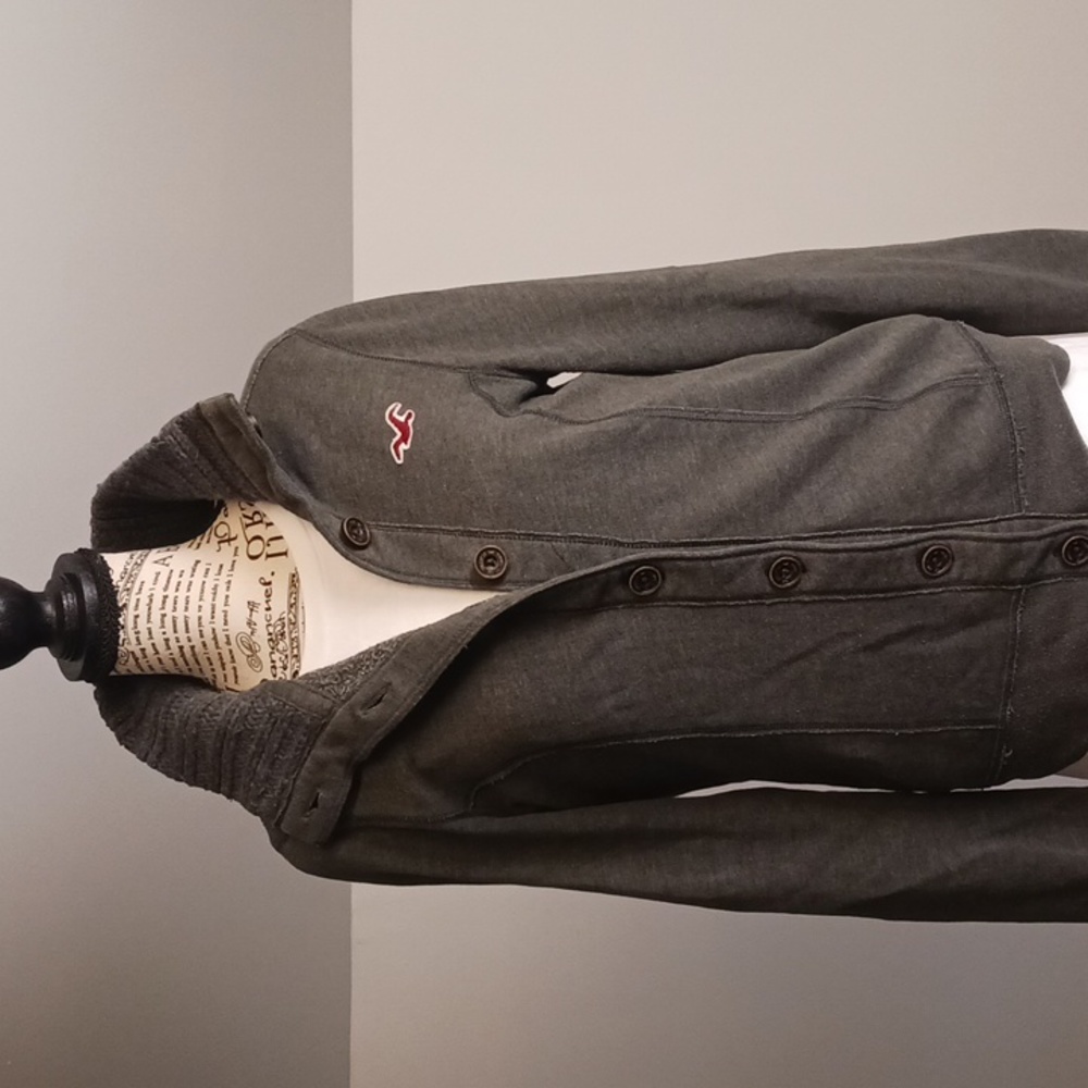 Womens Fleece Hollister Button Up Jacket Size Large